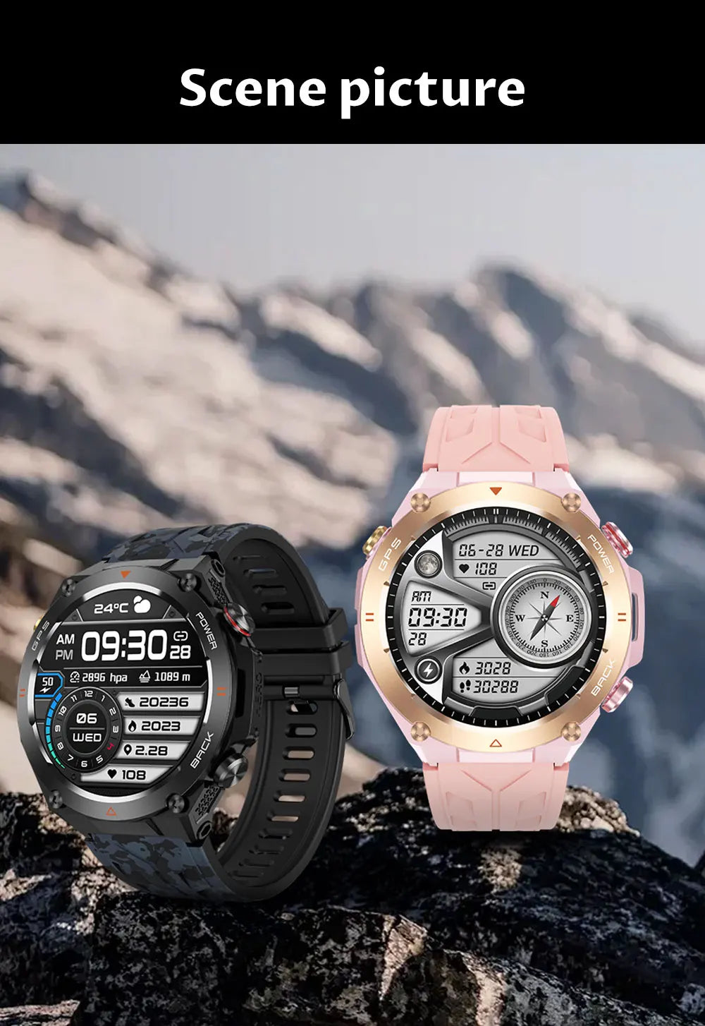 2025 New GPS Smart Watch 1.45" Ultra HD Display Built-in GPS & Compass Make/Receive Phone Calls Smart Bracelet 650mAh Battery WSJIT