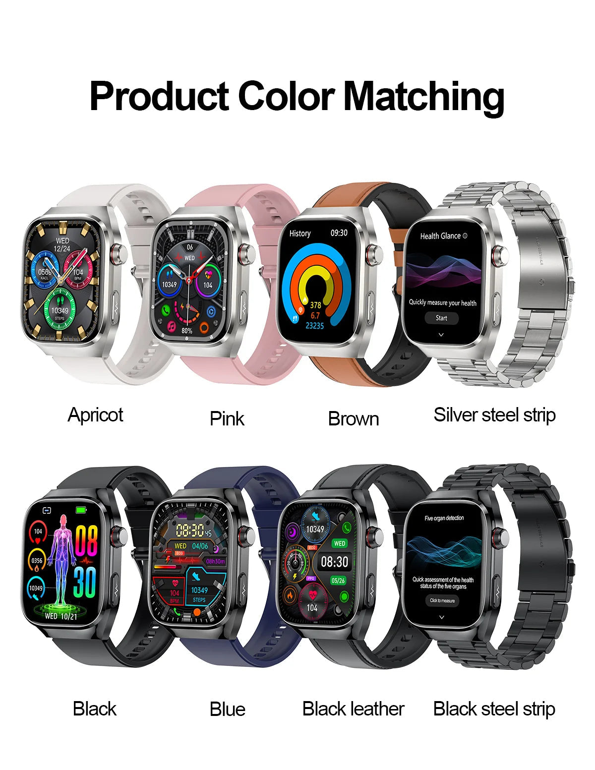 2025New Micro Physical Examination Smart Watch For Men Uric Acid Body Fat Five Organ Health Watches Bluetooth Call SmartBracelet WSJIT