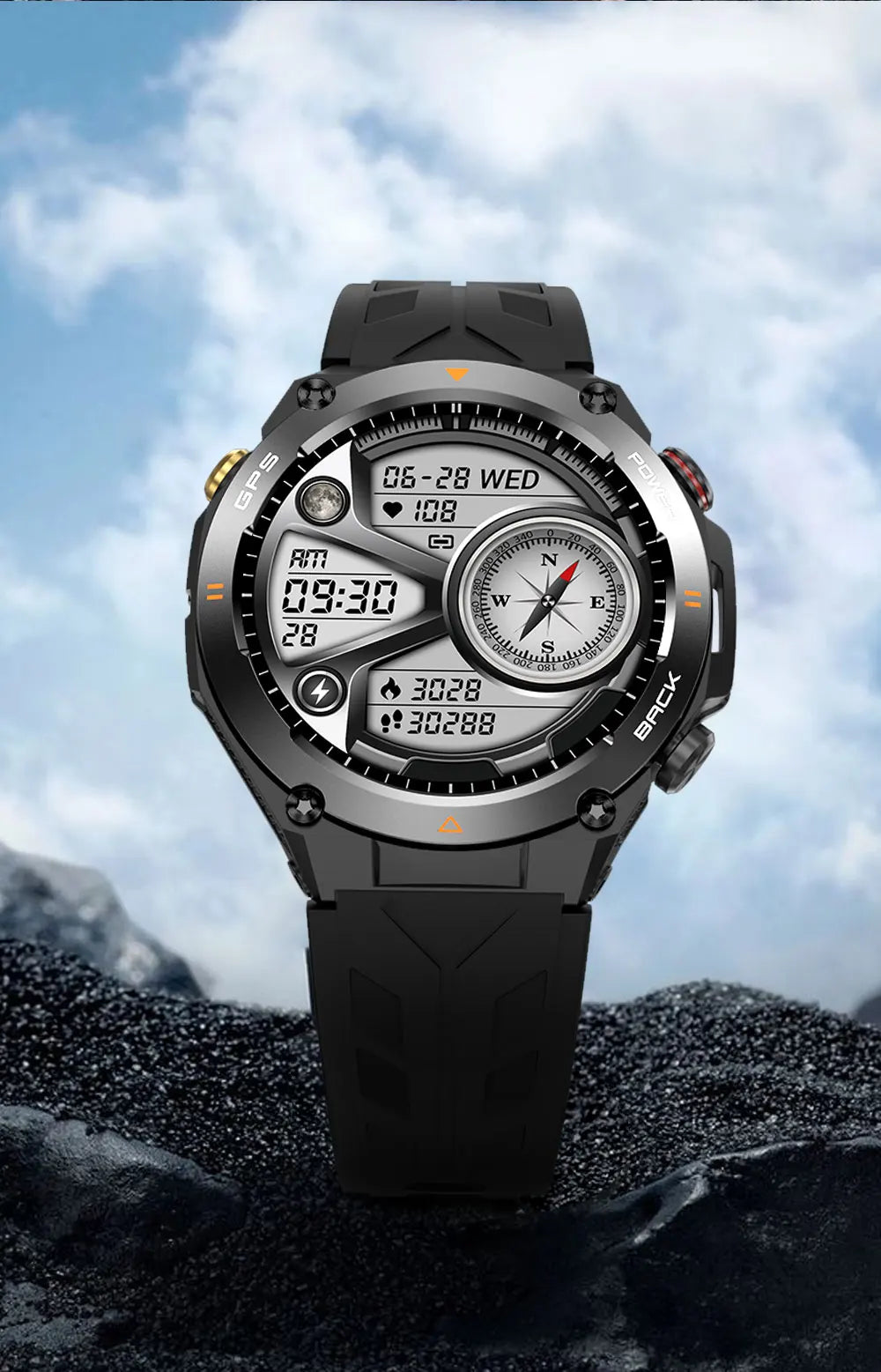 2025 New GPS Smart Watch 1.45" Ultra HD Display Built-in GPS & Compass Make/Receive Phone Calls Smart Bracelet 650mAh Battery WSJIT