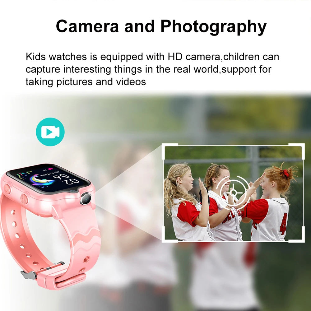 2025 New Smart Watches 4G Kids GPS AGPS LBS SOS Music Playback Dual Camera Smartwatch Waterproof 900mAh Boy Girl Children Gift WSJIT