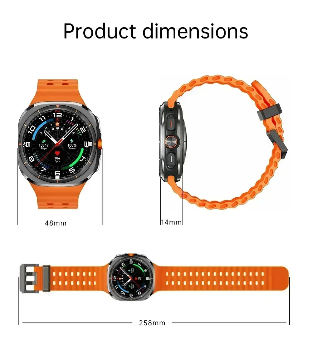 2025 New Smart Watch Android OS Smartwatch 5G Sim Card GPS WIFI Rotary Camera Global Calling 256GB Storage Amoled Screen WSJIT