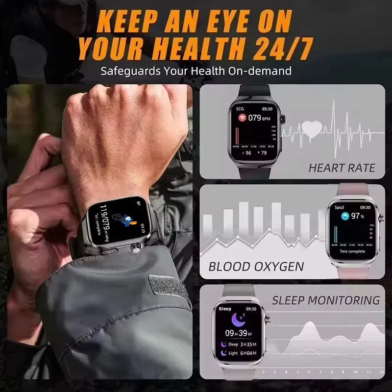 2025New Micro Physical Examination Smart Watch For Men Uric Acid Body Fat Five Organ Health Watches Bluetooth Call SmartBracelet WSJIT