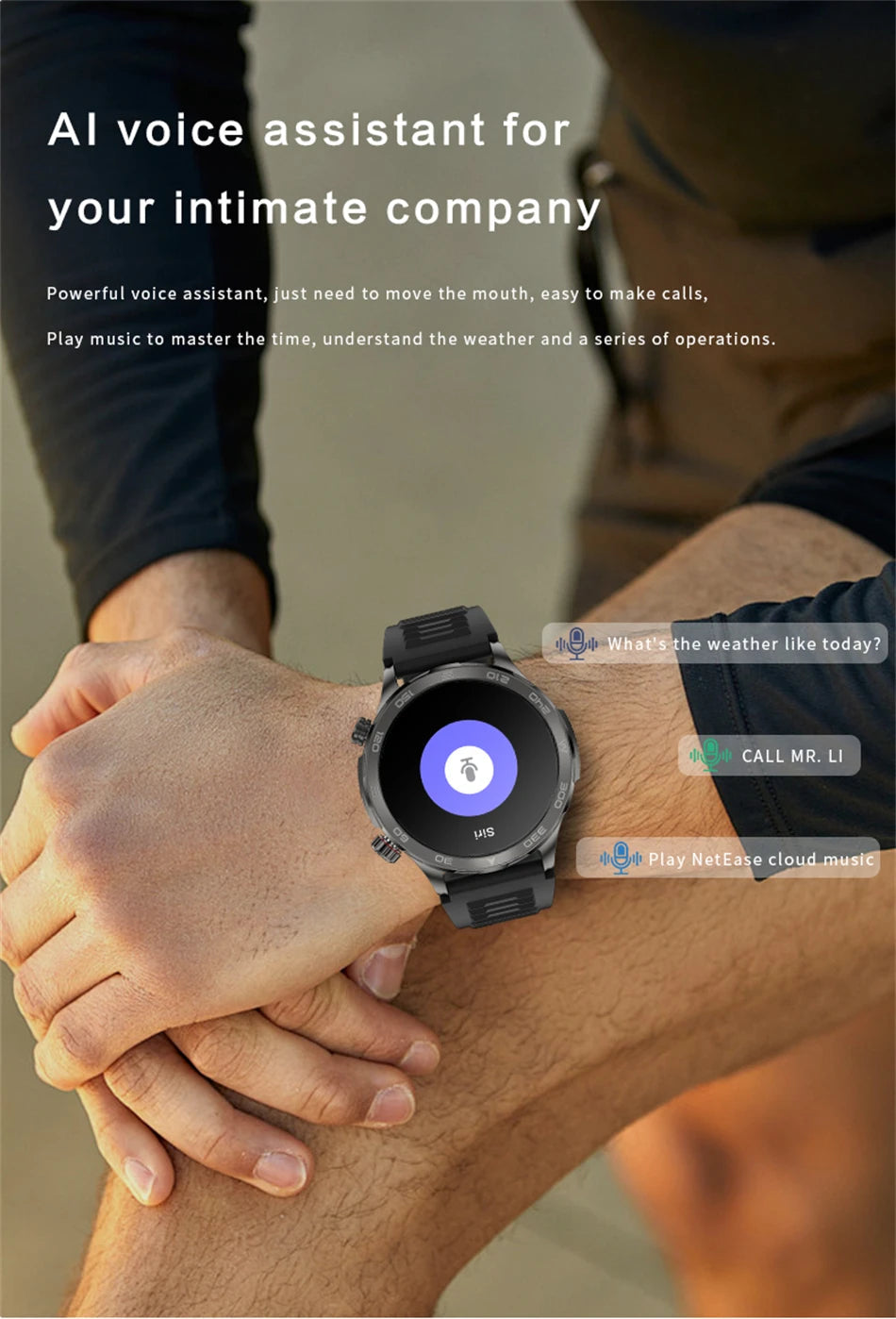 2025 New Bluetooth Call Smart Watch Men For Huawei AMOLED HD Large Screen Heart Rate NFC IP68 Waterproof GPS Sports Smart Watch WSJIT