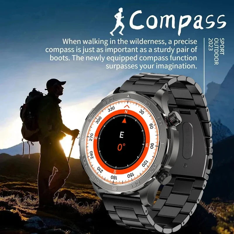 2025 New Bluetooth Call Smart Watch Men For Huawei AMOLED HD Large Screen Heart Rate NFC IP68 Waterproof GPS Sports Smart Watch WSJIT